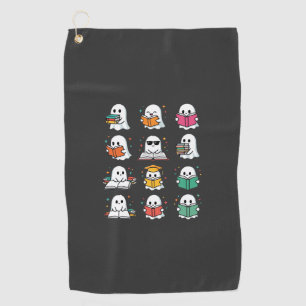 Serviette De Golf Lecture de livre Halloween Fantômes Bibliothèque K