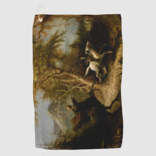 Serviette De Golf Légende du Fantôme d'Halloween du Cavalier sans Tê