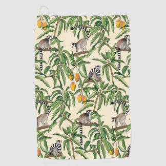 Serviette De Golf lémuriens et branches mangue sans soudure motif