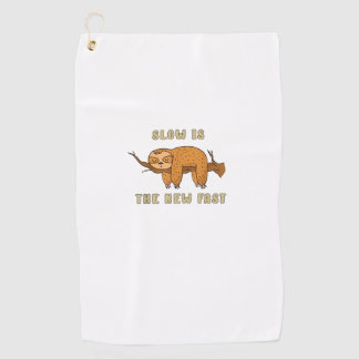 Serviette De Golf Lent est le nouveau vite - T-S de paresseux détend