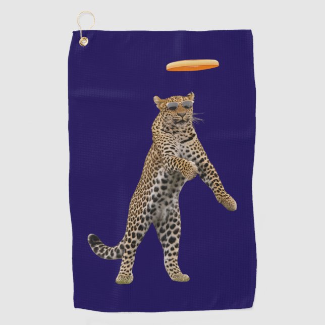 Serviette de golf Leopard Disk (Devant)