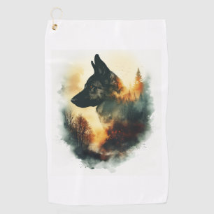 Serviette De Golf Les bergers allemands comme guides fantomatiques