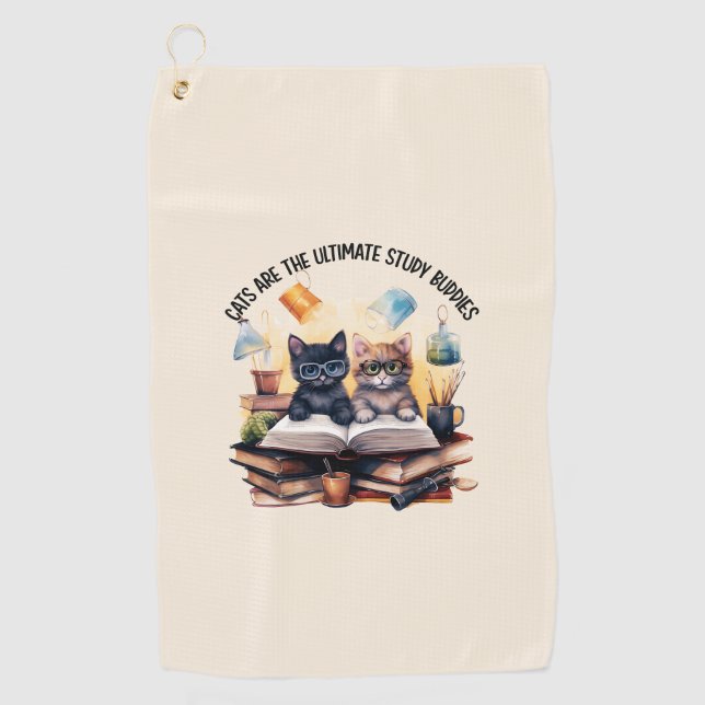 Serviette De Golf Les Chats Sont Les Derniers Étudiants (Devant)