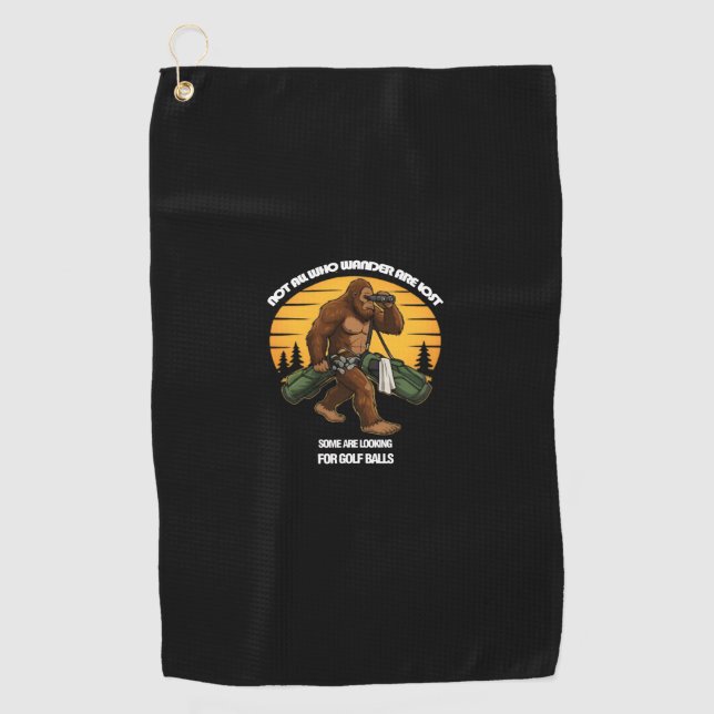 Serviette de golf "Les errants ne sont pas tous pe (Devant)