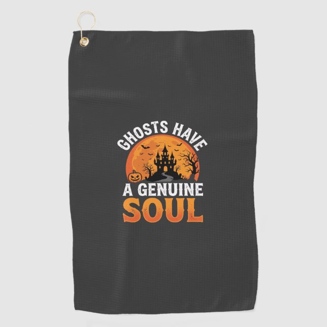 Serviette De Golf Les fantômes d'Halloween ont un design d'âme authe (Devant)