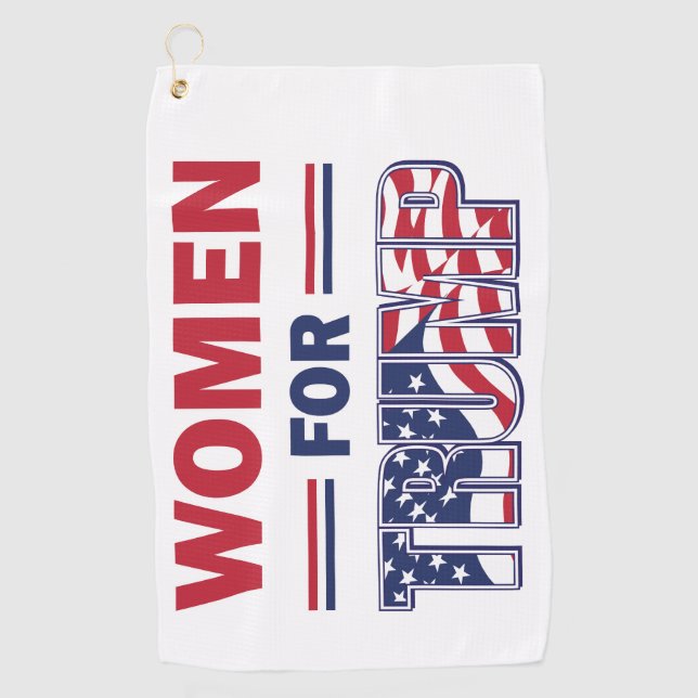 Serviette De Golf Les Femmes Pour Trump (Devant)