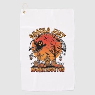 Serviette De Golf Les goules veulent juste s'amuser Halloween Spooky