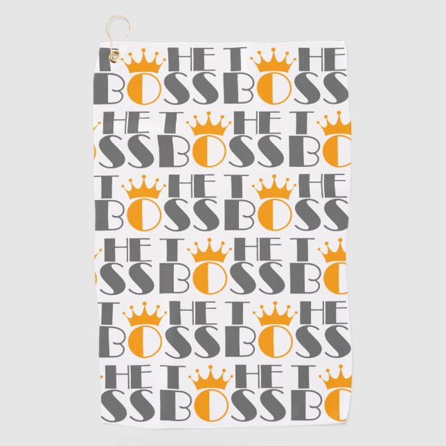 Serviette De Golf Les liens de la couronne Boss (Devant)