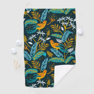 Serviette De Golf Les oiseaux colorés dans le Motif de la nature