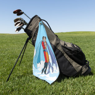 Serviette De Golf Les personnages de Slipperyjoe embrassant deux sup