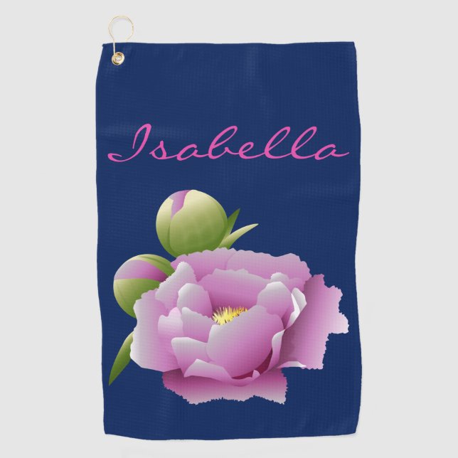 Serviette De Golf Les pivoines (Devant)