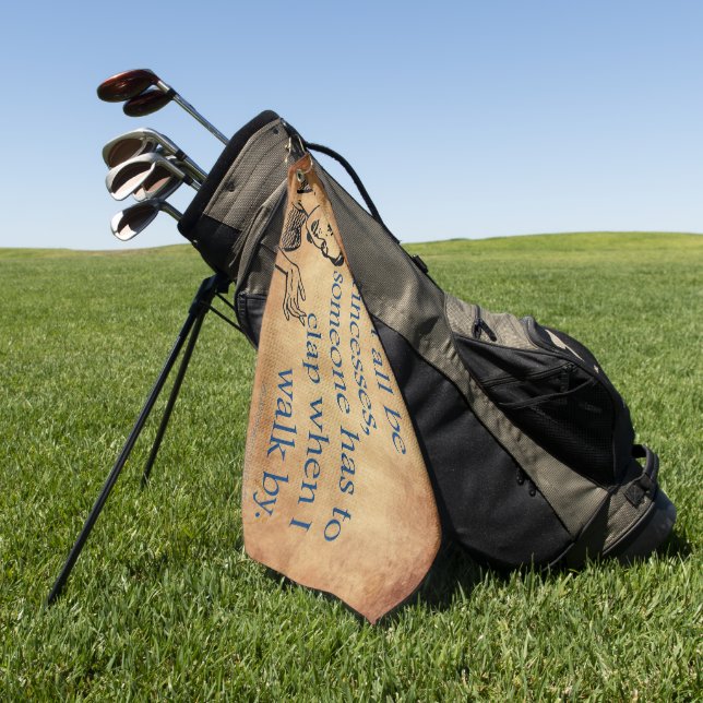 Serviette De Golf Les princesses de SlipperyJoe applaudissent affich (Vert)