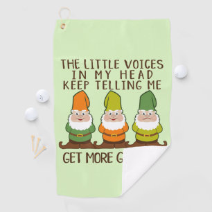 Serviette De Golf Les voix de Littles obtiennent plus de gnomes
