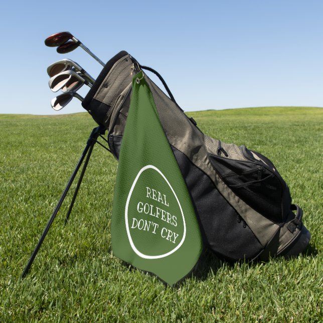 Serviette De Golf Les vrais golfeurs ne pleurent pas Drôle (Vert)