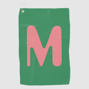Serviette De Golf LETTRE INITIALE CLAIRE   Vert algues
