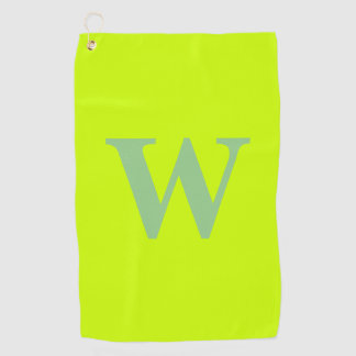 Serviette De Golf LETTRE INITIALE GRECQUE DE Sage Moderne | Lime Zes