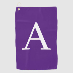 Serviette De Golf Lettre initiale Monogramme Style moderne violet