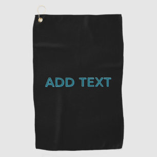 Serviette De Golf Lettres contour éditable avec ombre portée
