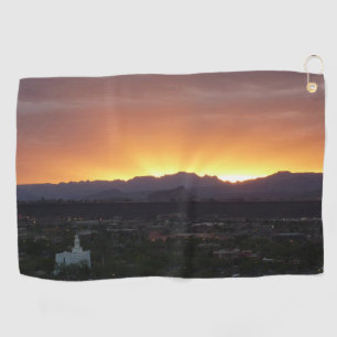 Serviette De Golf Lever de soleil sur le paysage de St. George Utah