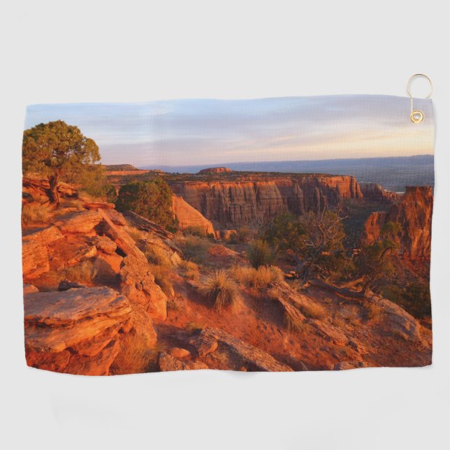 Serviette De Golf Lever de soleil sur le sentier Grand View au monum (Horizontal)