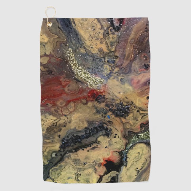 Serviette De Golf Lever du soleil sur la peinture du désert dans les (Devant)