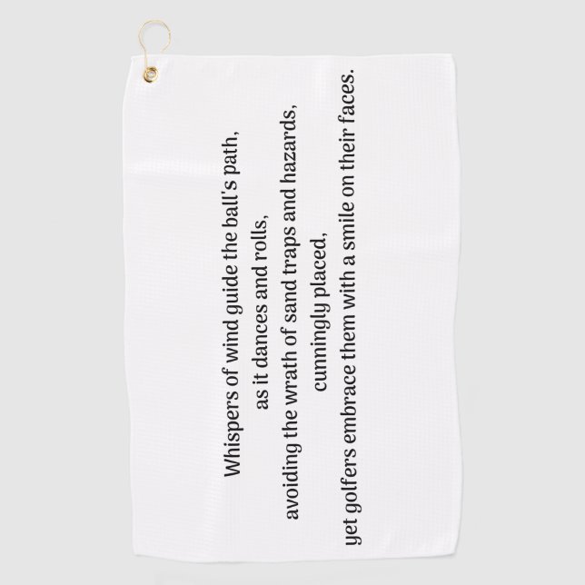 Serviette De Golf L'extase du golfeur (Devant)