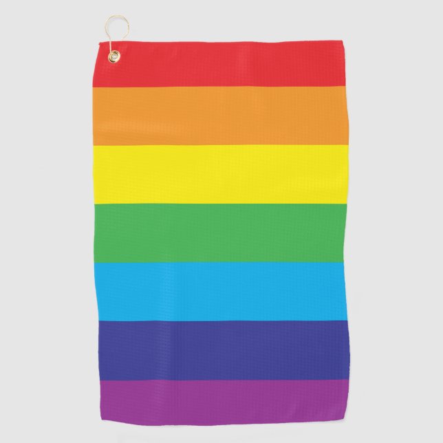 Serviette De Golf Lgbt Rainbow Stripes Lgbt (Devant)
