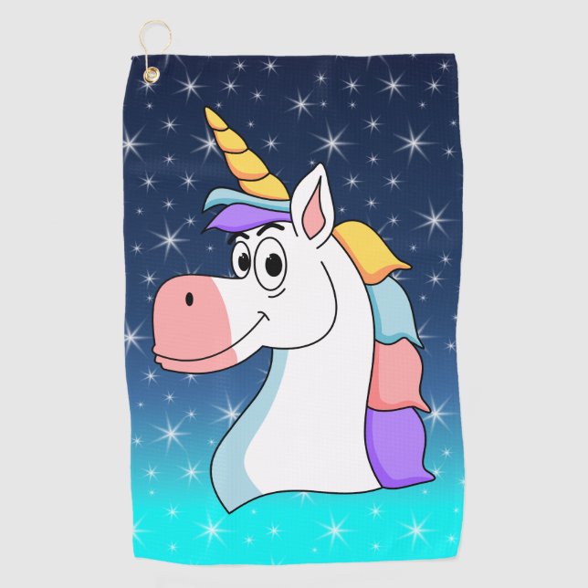 Serviette De Golf Licorne cool (Devant)