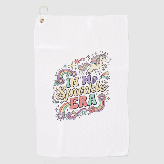 Serviette De Golf Licorne Dans Mon Ère de Brillance Vêtements Kawaii (Devant)