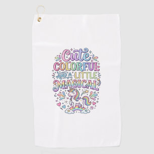 Serviette De Golf Licorne Mignonne Colorée et un Peu Magique Origina