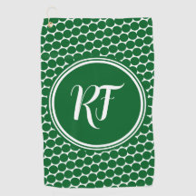 Ligue Scramble Vert pois Script Monogramme