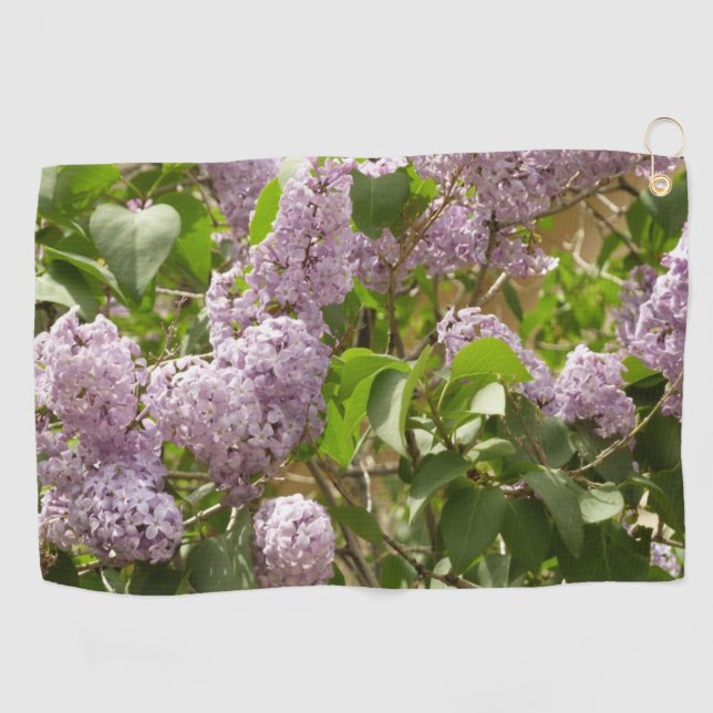 Serviette De Golf Lilac Bush Belles fleurs de printemps violettes (Horizontal)