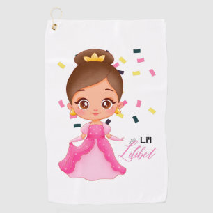 Serviette De Golf Lilibet Nommé Cadeaux Princesse Rose pour Filles