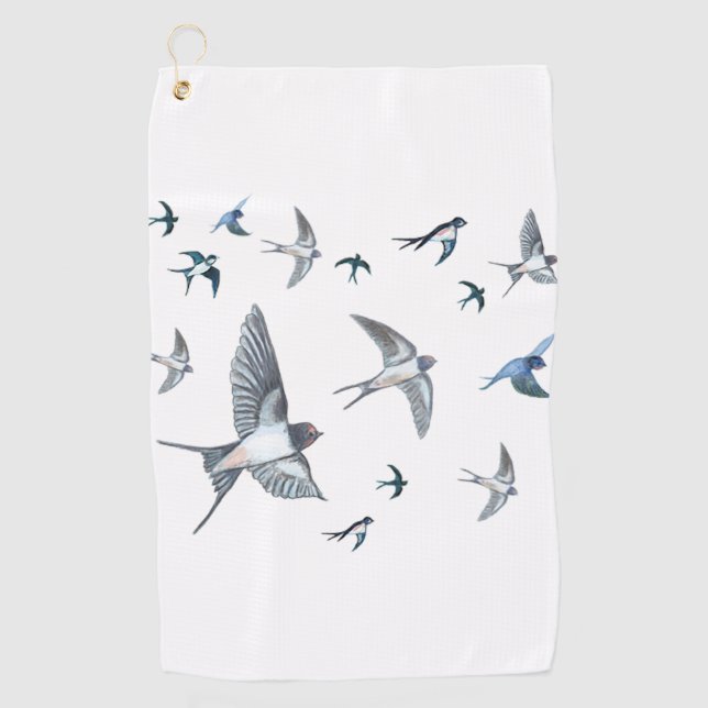 Serviette De Golf L'Illustration De L'Avalière Volante (Devant)