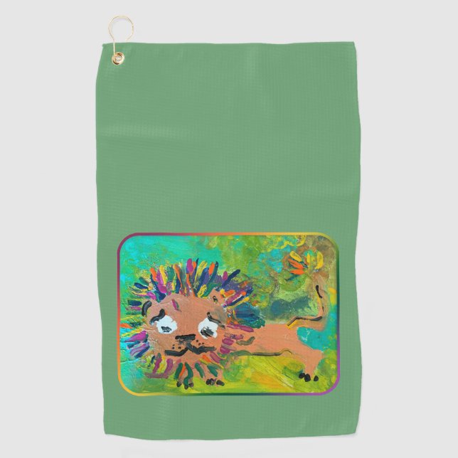 Serviette De Golf Lion bébé "Art by Kids" (Devant)