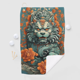 Serviette De Golf Lion de la grippe de la sagesse