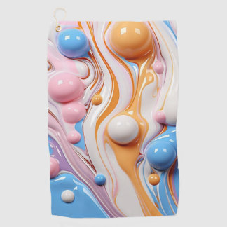 Serviette De Golf Liquide coloré avec bulles