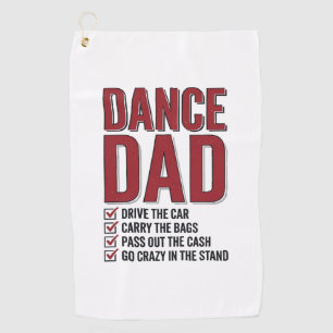 Serviette De Golf Liste de contrôle Dance Dad Design de gravure vint