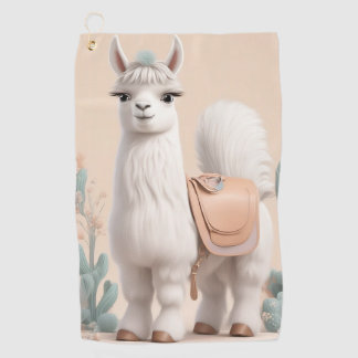 Serviette De Golf Llama à selle dans le désert