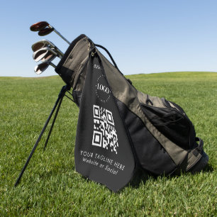 Serviette De Golf Logo de l'entreprise personnalisée QR Code et text