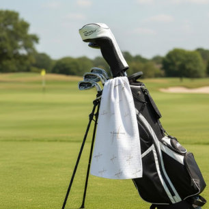 Serviette De Golf Logo de société moderne en motif répétitif pour la