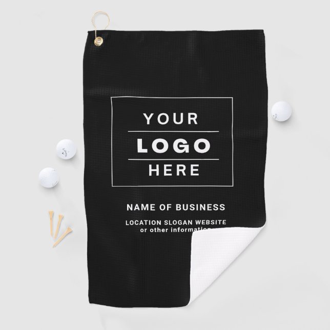 Serviette De Golf Logo d'entreprise personnalisé (En situation)
