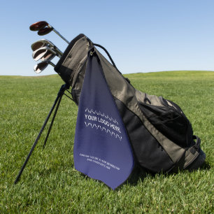 Serviette De Golf Logo Élégant Business Golf Towel Navy Blue
