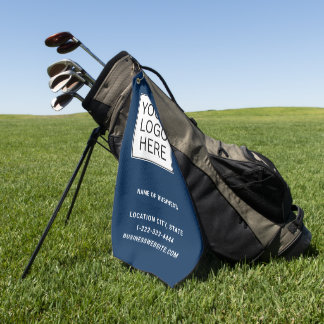 Serviette De Golf Logo et texte d'entreprise personnalisés
