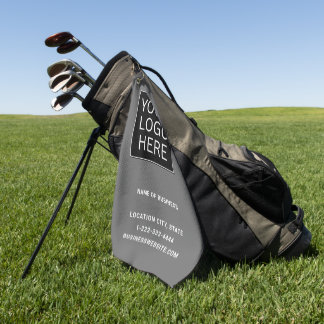 Serviette De Golf Logo et texte d'entreprise personnalisés