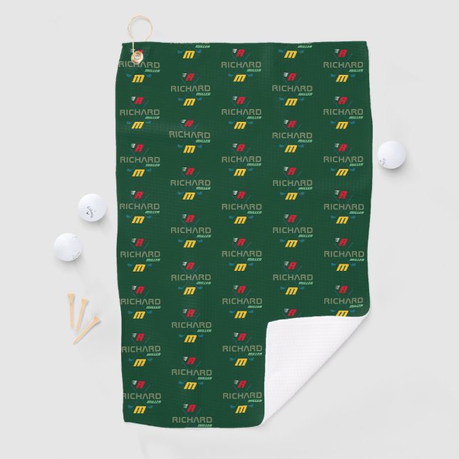 Serviette De Golf Logo Monogramme pour joueurs de golf (En situation)