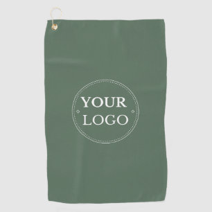 Serviette De Golf Logo Professionnel Personnalisé Marqué Vert Sage