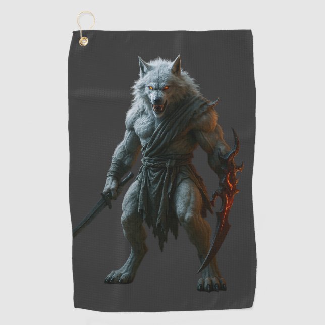 Serviette De Golf Loup-garou arctique (Devant)