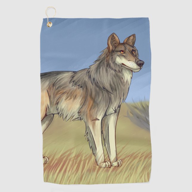 Serviette De Golf Loup mexicain (Devant)