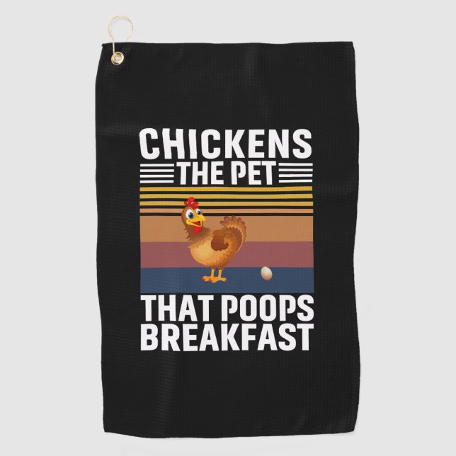 Serviette De Golf Louvain de poulet | Poulet L'Animal (Devant)